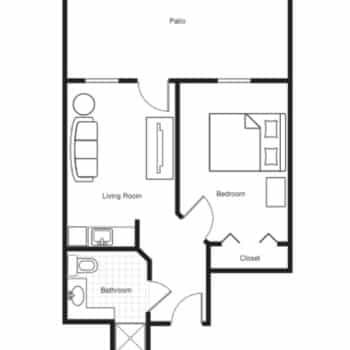 Floor Plan One-bedroom